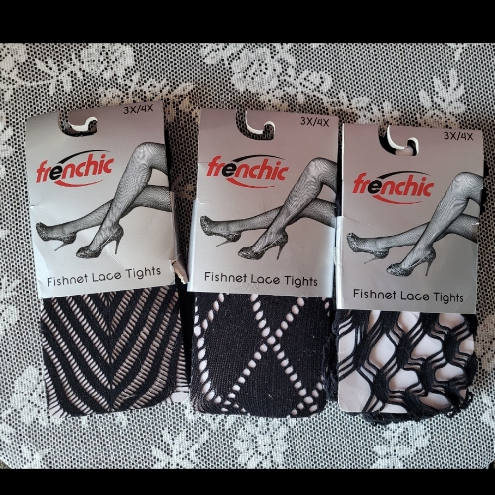 Frenchic Fishnet Lace Tights Bundle